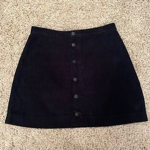 American Apparel Black Corduroy Skirt Size L